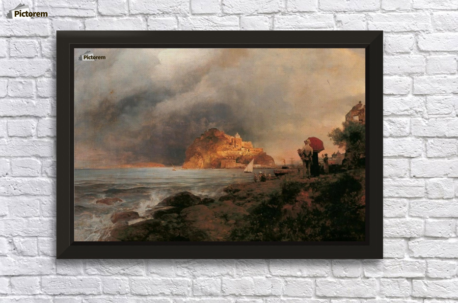 blick auf ischia oswald achenbach canvas