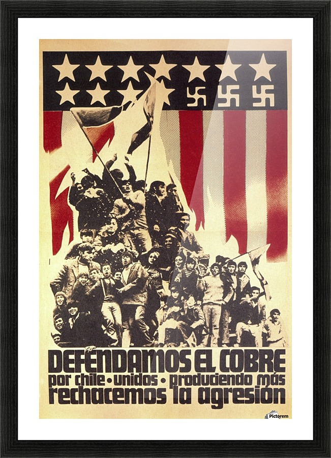 defend chile copper from the usa vintage poster canvas