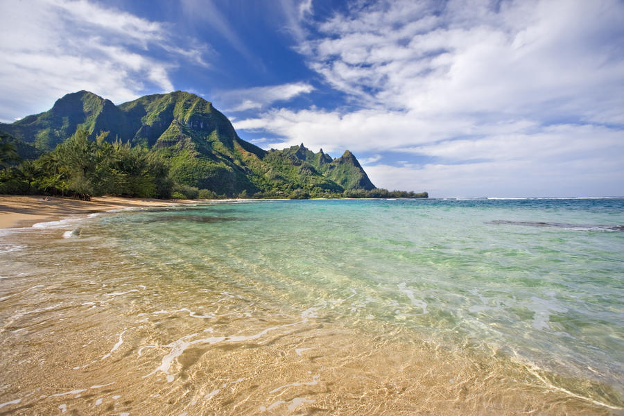 Hawaii, Kauai, North Shore, Tunnels Beach, Bali Hai Point. - PacificStock