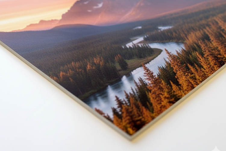 Acrylic print sample with high gloss finish