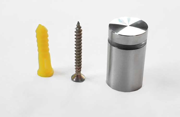 brushed aluminum Metal Stand off Post for Acrylic Printing