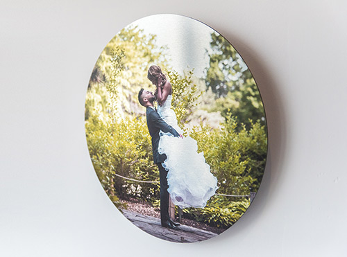 Circle Brushed Aluminum Print