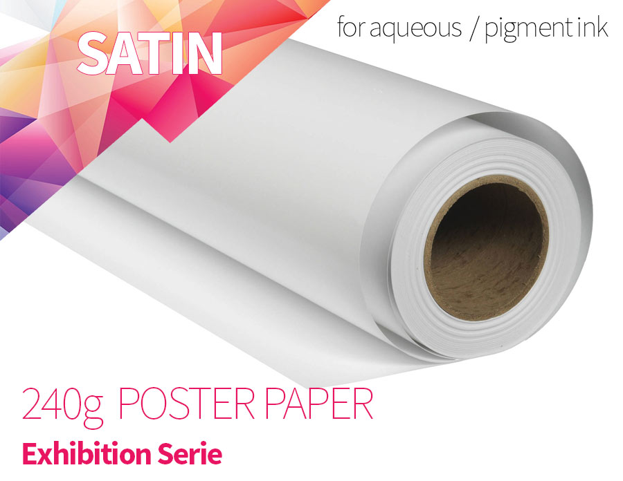  Satin Photo Paper RC 240g - Exhibition Serie 60 inch x 30 meters for Aqueous Inkjet