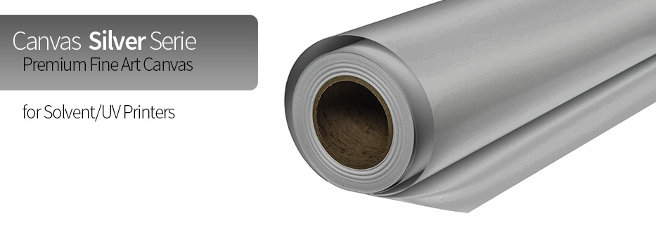 Silver Canvas Roll 60 inch x 50 meters for Eco-solvent inkjet