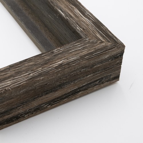 361-122 WHITE-BROWN WOOD FLOATING FRAME