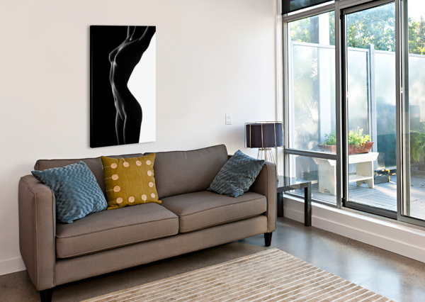 NUDE BLACK VERSUS WHITE 2 JOHAN SWANEPOEL  Canvas Print
