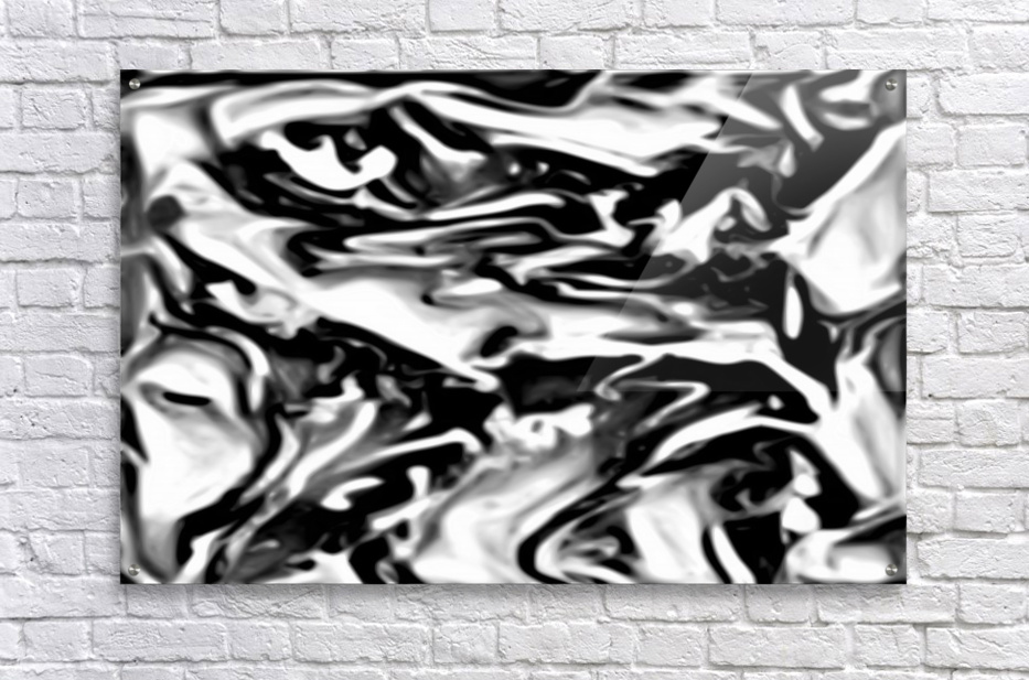 MODERN DESIGN SILVER CHROME ABSTRACT SWIRL BOX CANVAS PRINT WALL ART PICTURE