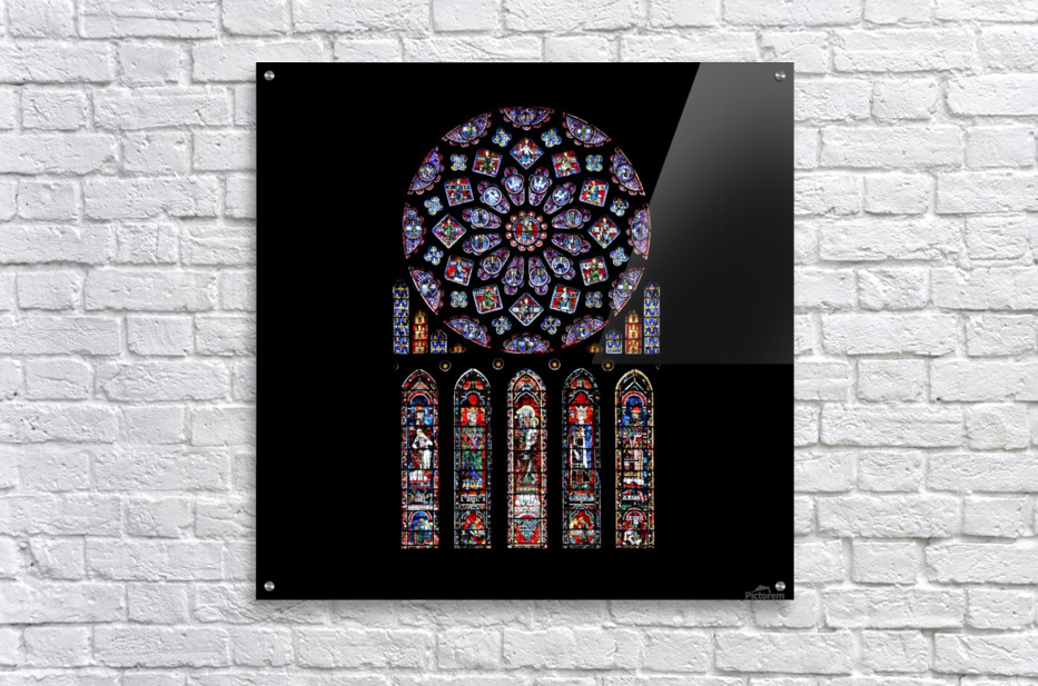 Chartres Cathedral Notre Dame De Paris Amiens Cath Stained Glass Shamudy Canvas Artwork