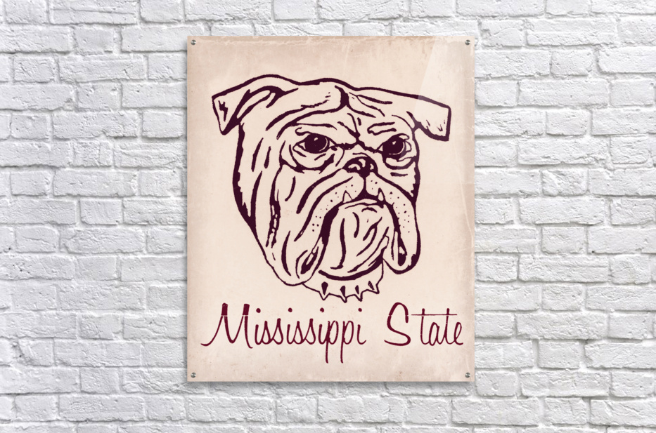 1967 Mississippi State Bulldog Art Row One Brand