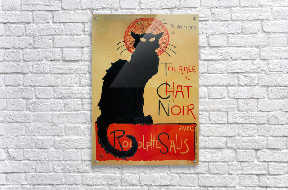 Theophile Steinlen Tournee Du Chat Noir Vintage Poster Canvas Acrylic Print Theophile Steinlen Tournee Du Chat Noir