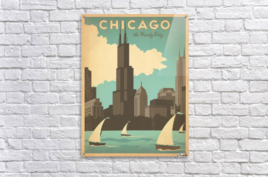 Chicago the Windy City American travel poster by VINTAGE POSTER