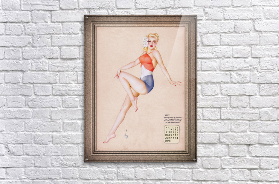 July Varga Girl by Alberto Vargas Remastered Vintage Art