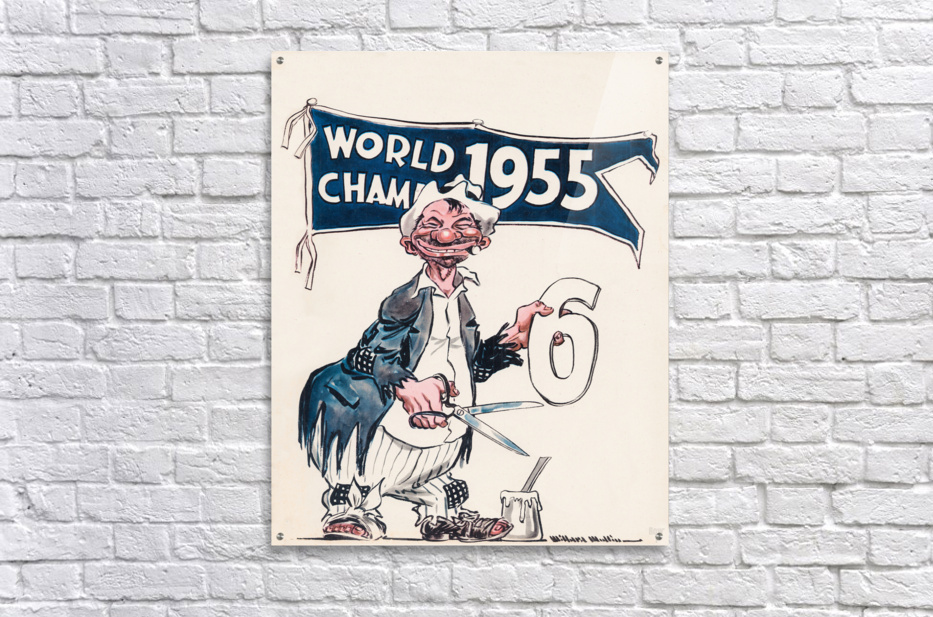 1956 Brooklyn Dodgers Brooklyn Bum Poster by Row One Brand Wall Art