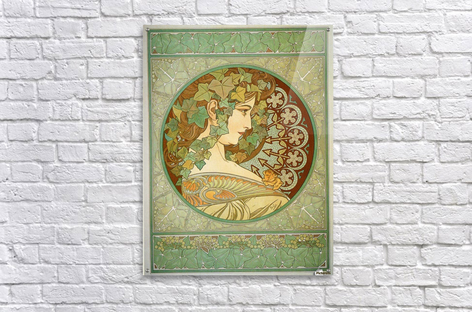 Alphonse Mucha Laurel 1901 Old Master Painting 12X16 Inch Framed Art Print