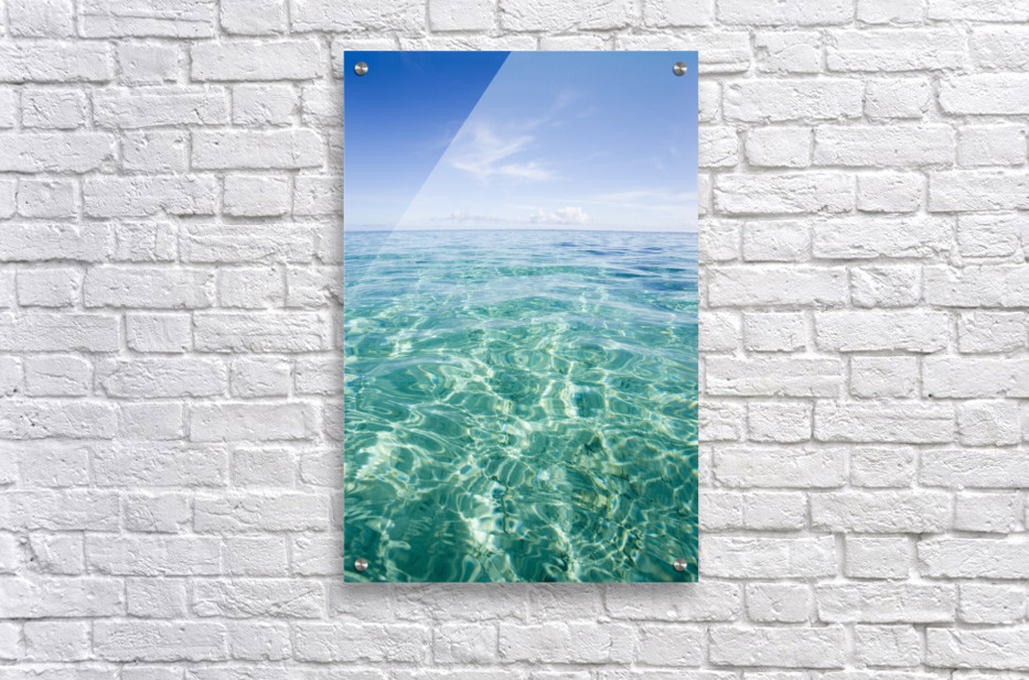 Hawaii, White Cloud Over Turquoise Water. by PacificStock