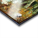 Lady in black dress standing near small lake Acrylic print