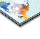 Bright Watercolor Map Of The World Impression Acrylique
