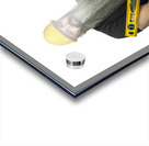handyman with spirit level  Acrylic print