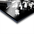 An abstract wall art painting with complex shapes in black and white Acrylic print