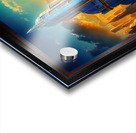 The Grand Art Deco Blue Plaza Pavilion Stunning AI Concept Art by Xzendor7 Acrylic print