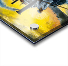 A sailor riding a steamship in the middle of the sea surrounded by waves Acrylic print