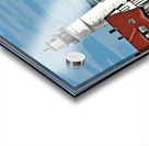 Waves Crash By Portland Head Light as Sun Breaks Through Clouds  - Illus. Acrylic print