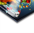  digital martini glass filled with colorful liquid splashes Acrylic print