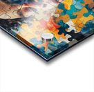 Watercolor painting with multi colored abstract backgrounds generative AI Acrylic print