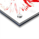 Abstract Red and Blue Daisy on a Pale Abstract Background  Acrylic print