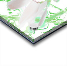 Abstract Green and White Daisy Acrylic print