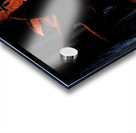 Abstract  Distressed Dark Red  Trio of Lilies Acrylic print