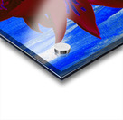 Abstract  Bright Red Trio of Lilies Acrylic print