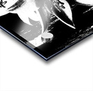 Distressed Abstract Black and White Trio of Lilies Acrylic print