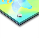 Abstract Vibrant Blue and Yellow Single Lily Flower Acrylic print