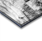 Boats Under Kimberling City Bridge Grayscale Acrylic print