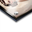 Elegant Pin-Up Girl Beauty In Satin Blue Attire Reading At Her Vanity Mesmerizing AI Concept Art by Xzendor7 Acrylic print