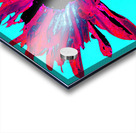 Abstract Pink Daisy on a Light Blue Background Acrylic print