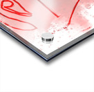 red drawing on pink Acrylic print