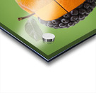 una manzana que a la vez tiene una parte de pera Acrylic print