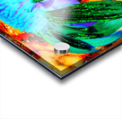 Abstract Green Cone Flower Too on an Orange Abstract Background  Acrylic print