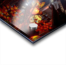 Tourists walking in alley decorated with japanese lanterns at ni Acrylic print