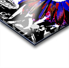 Abstract Vibrant Red and Blue Daisy Acrylic print