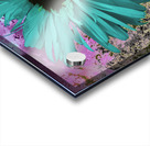 Abstract Teal Daisy Acrylic print