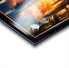 The Glopcian Tower In The Futuristic Eco Cityscape Of Plavin Amazing AI Concept Art by Xzendor7 Acrylic print