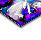 Abstract Monochrome Daisy Flower on a Psychedelic Background Acrylic print