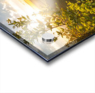 Beautiful sunset over a rock ledge Wackerstein in the Swabian Alps in Southern Germany Acrylic print