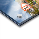 Typical houses at the waterfront and city beach at the Elbe River in Hamburg Germany  Acrylic print