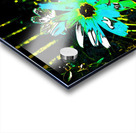 Abstract Blue and Green Daises Acrylic print