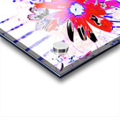 Abstract Red and Blue Daises Acrylic print