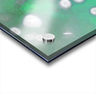 Abstract White Circular Shapes Floating in Green  Acrylic print